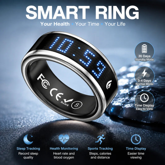 Smart Ring With Digital Display And Real Time Health Monitoring