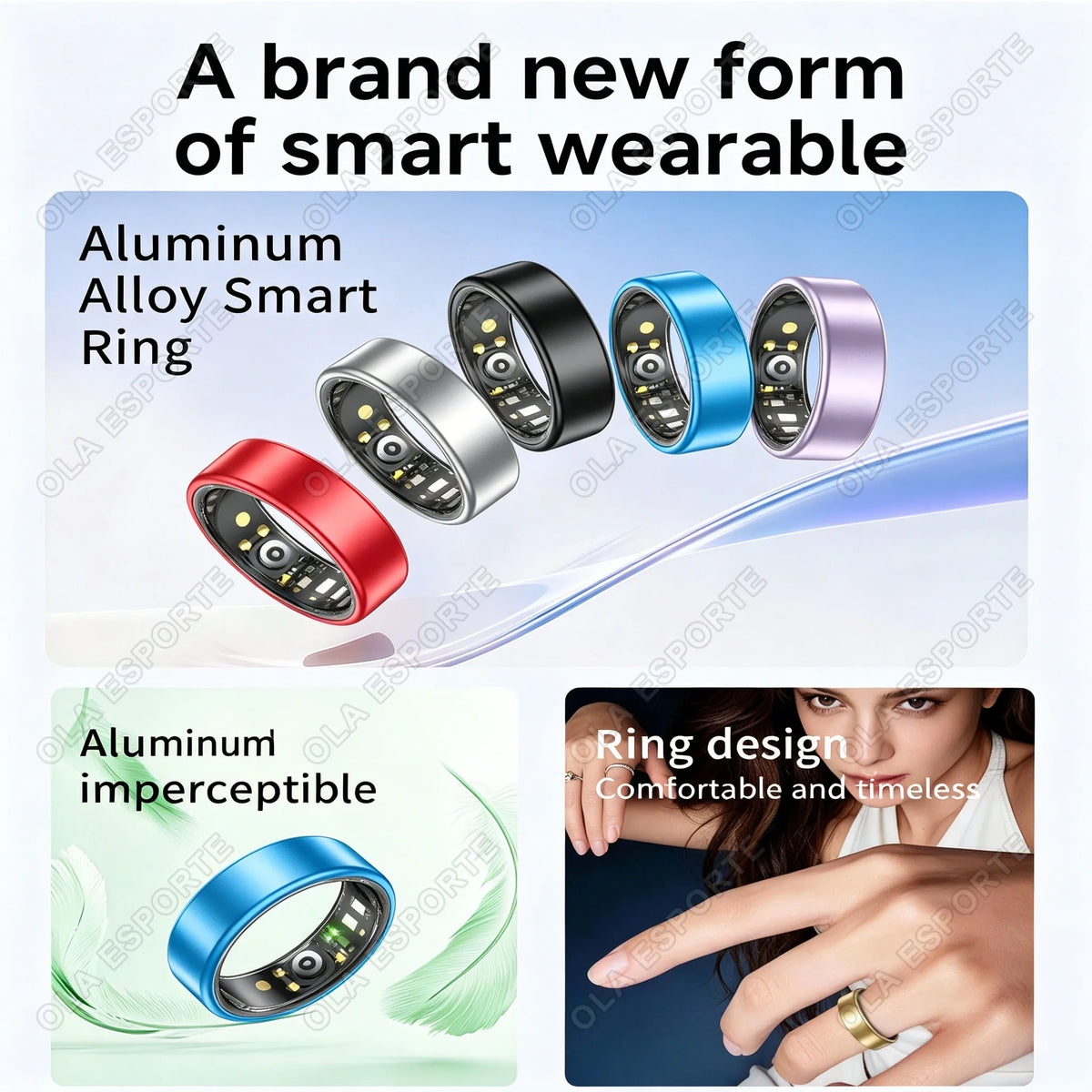 Ola Esporte Smart Ring Blood Pressure Heart Rate Monitor