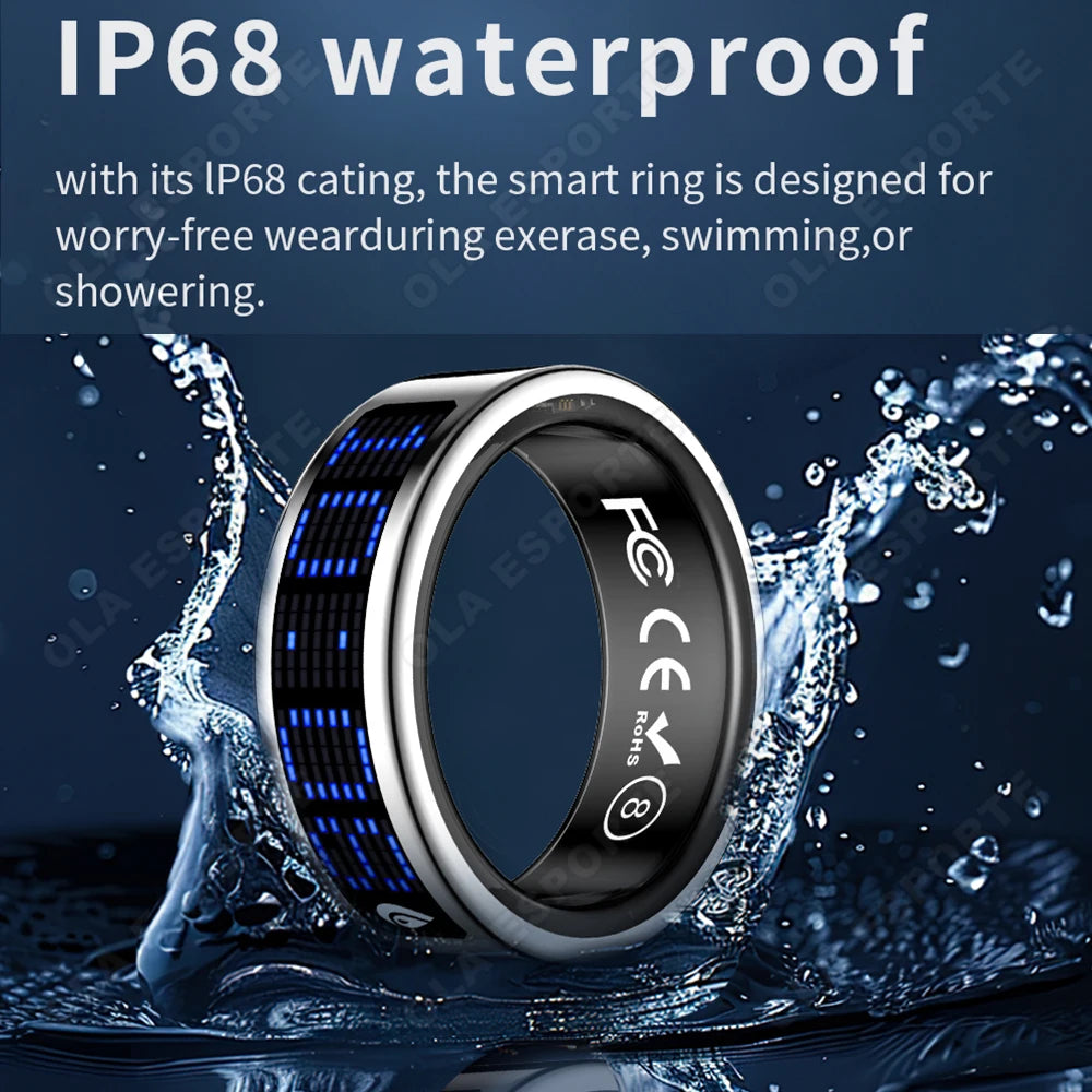 Smart Ring With Digital Display And Real Time Health Monitoring
