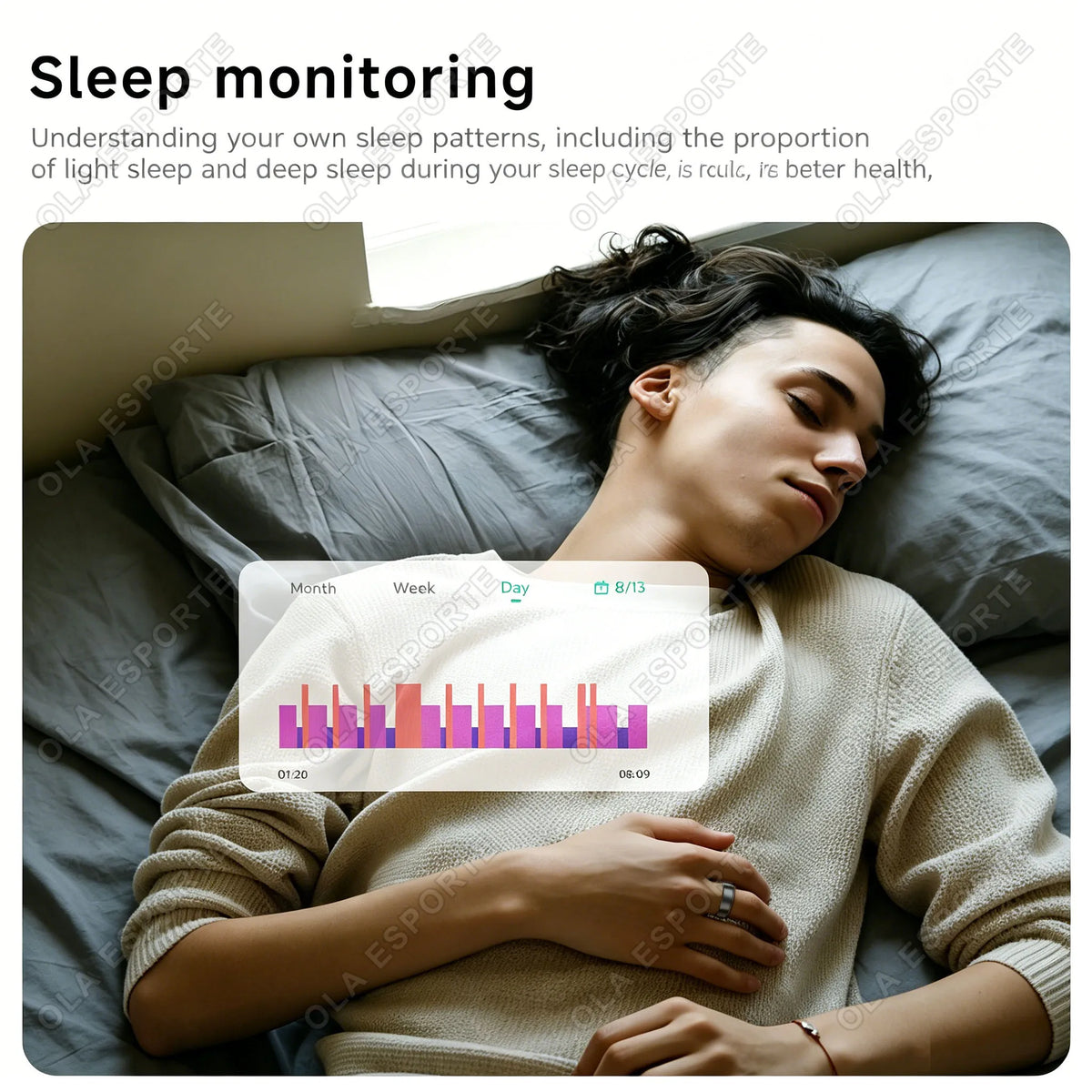 Ola Esporte Smart Ring Blood Pressure Heart Rate Monitor