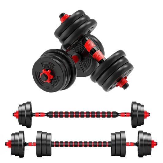 Adjustable Rubber Dumbbell Barbell Set For Home Gym Fitness