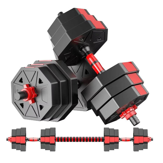 Adjustable 3 In 1 Dumbbell To Barbell Fitness Set