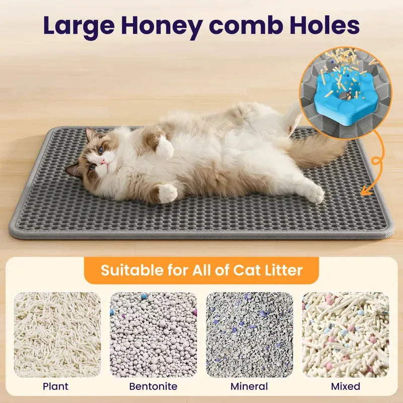 Double Layer Waterproof Foldable Eva Cat Litter Mat