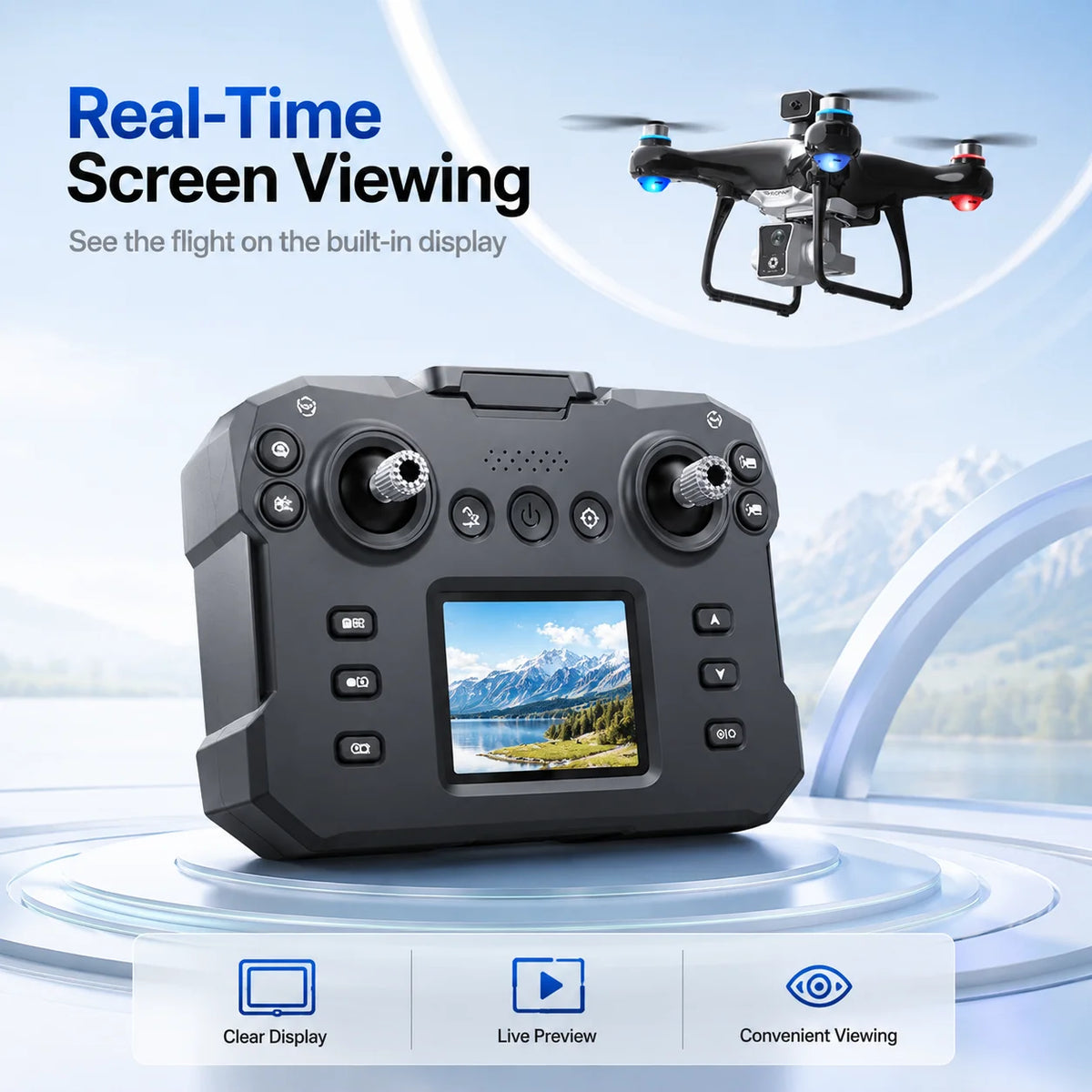 ZNLYRION Brushless Drone With Dual Camera And 360 Obstacle Avoidance