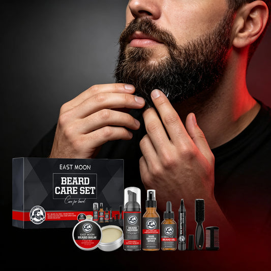 Men's Beard Care Set with Jojoba Oil Smoothness Repair Formula