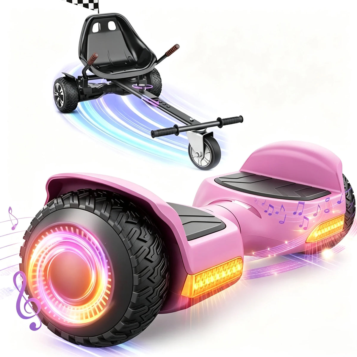 Gyroshoes Kids Electric Hoverboard Combined With Go Kart
