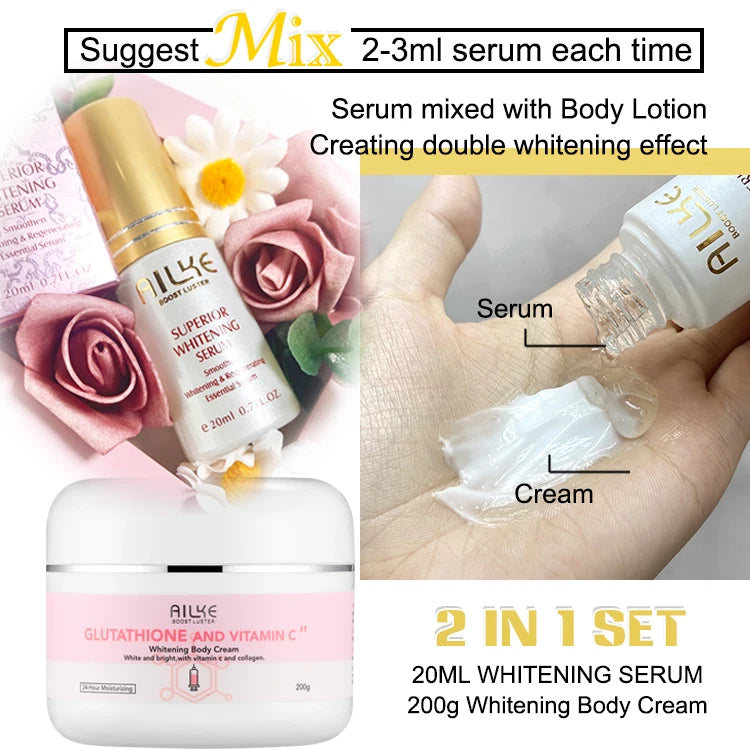 AILKE Whitening Facial Body Lotion With Vitamin C For Dark Spots