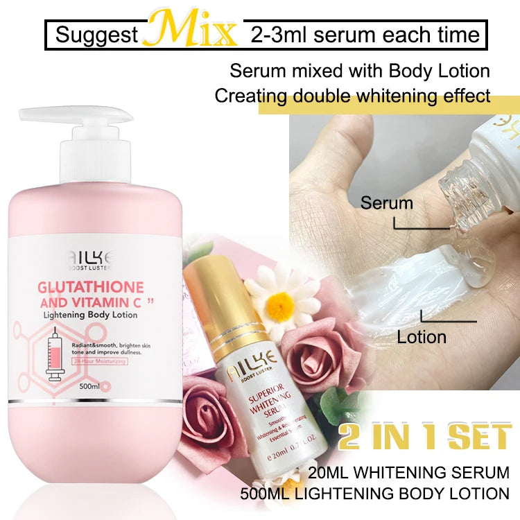 AILKE Whitening Facial Body Lotion With Vitamin C For Dark Spots