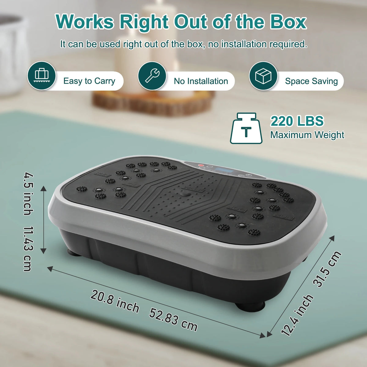 Portable Vibration Plate Exercise Machine For Home Fitness Workouts