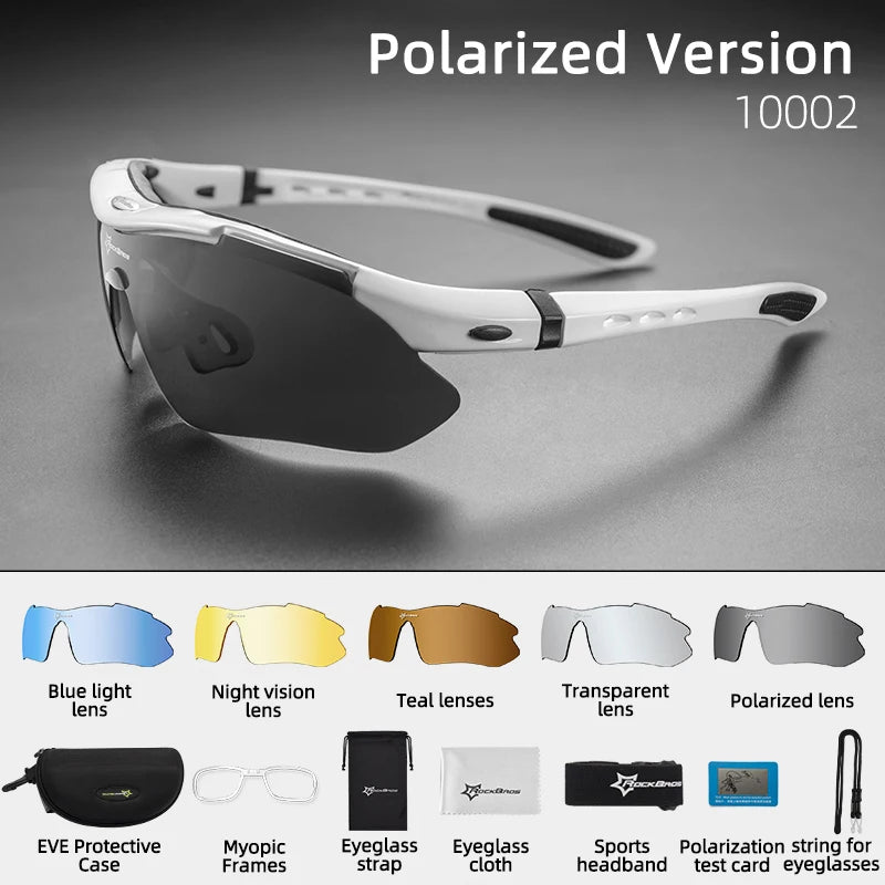 Rockbros Polarized Cycling Sunglasses With UV400 Lens Protection