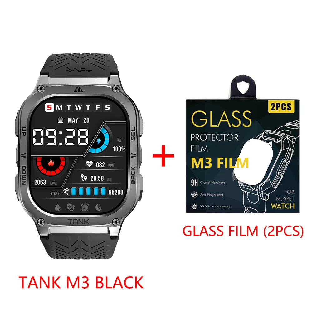 Kospet Tank M3 Smartwatch With Amoled Screen And Bluetooth Fitness