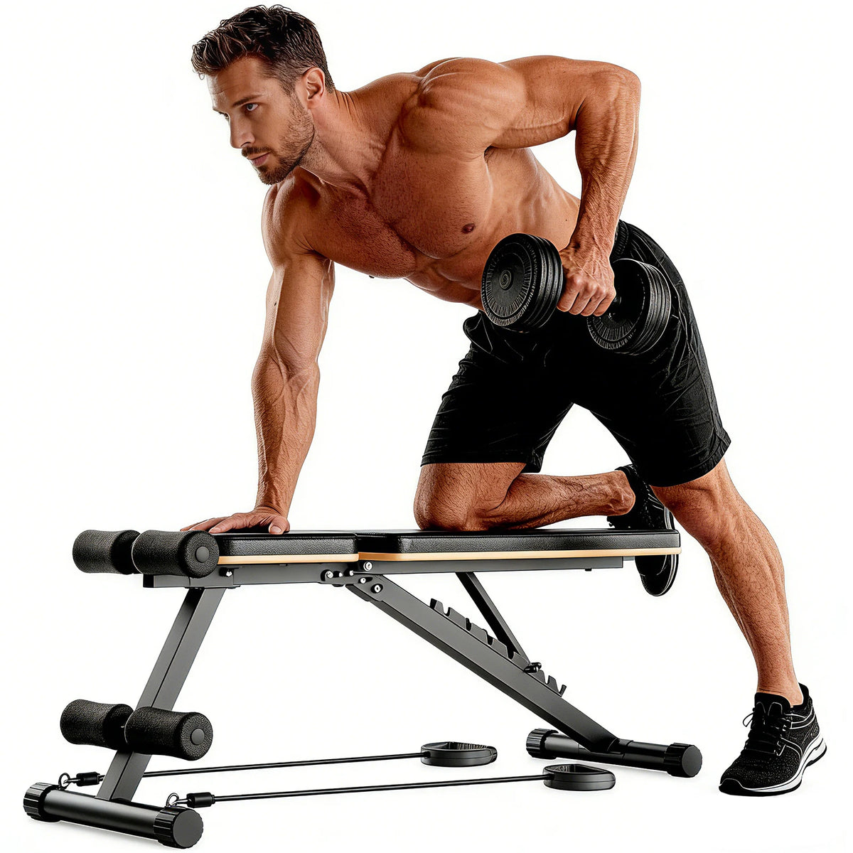 Multifunctional Adjustable Foldable Dumbbell Gym Weight Bench