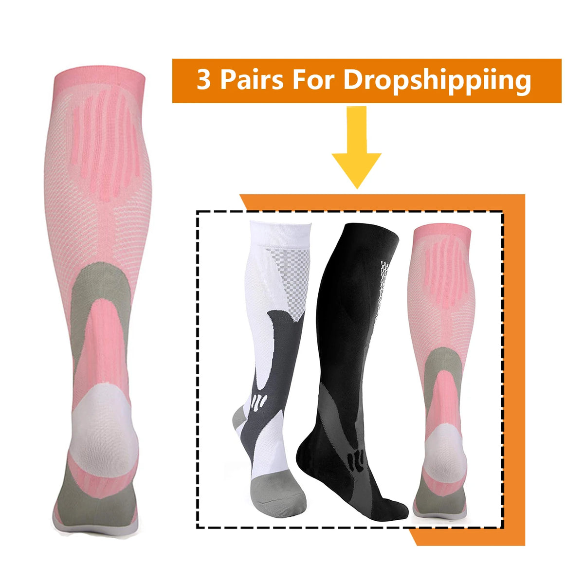Brothock Athletic Compression Socks Enhance Circulation And Relief