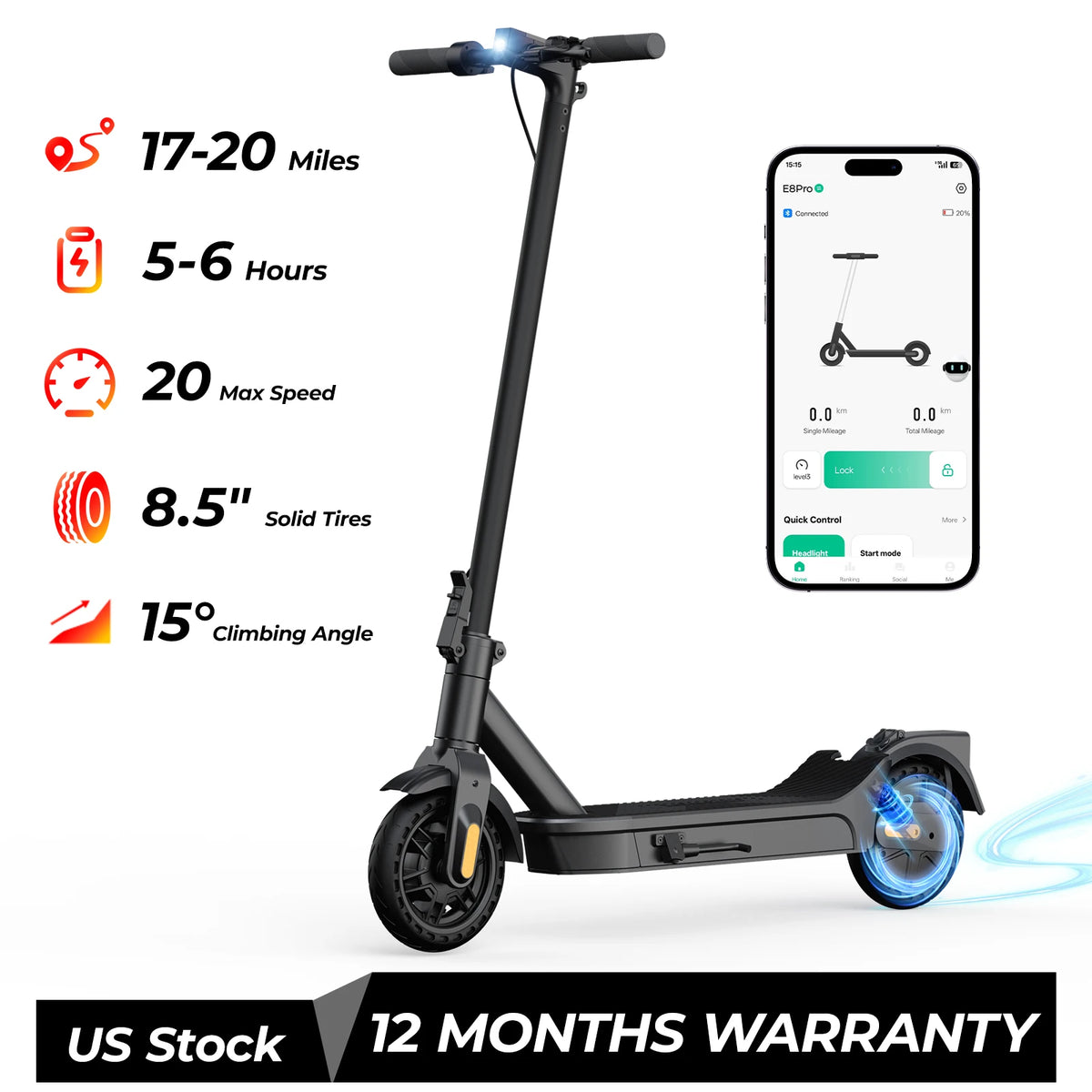 HeroPick 1000W Folding Electric Scooter With Forty Mile Range
