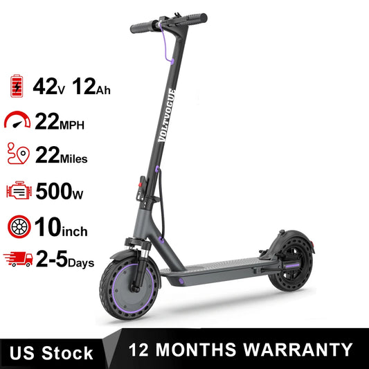 AOVOPRO 500W Adult Folding Scooter 22MPH Max Speed App Control