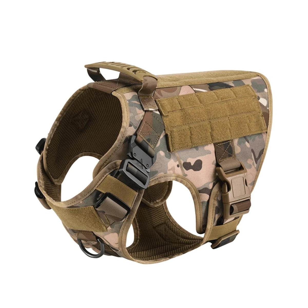 PETRAVEL Tactical Molle Dog Harness With Quick Release Buckle