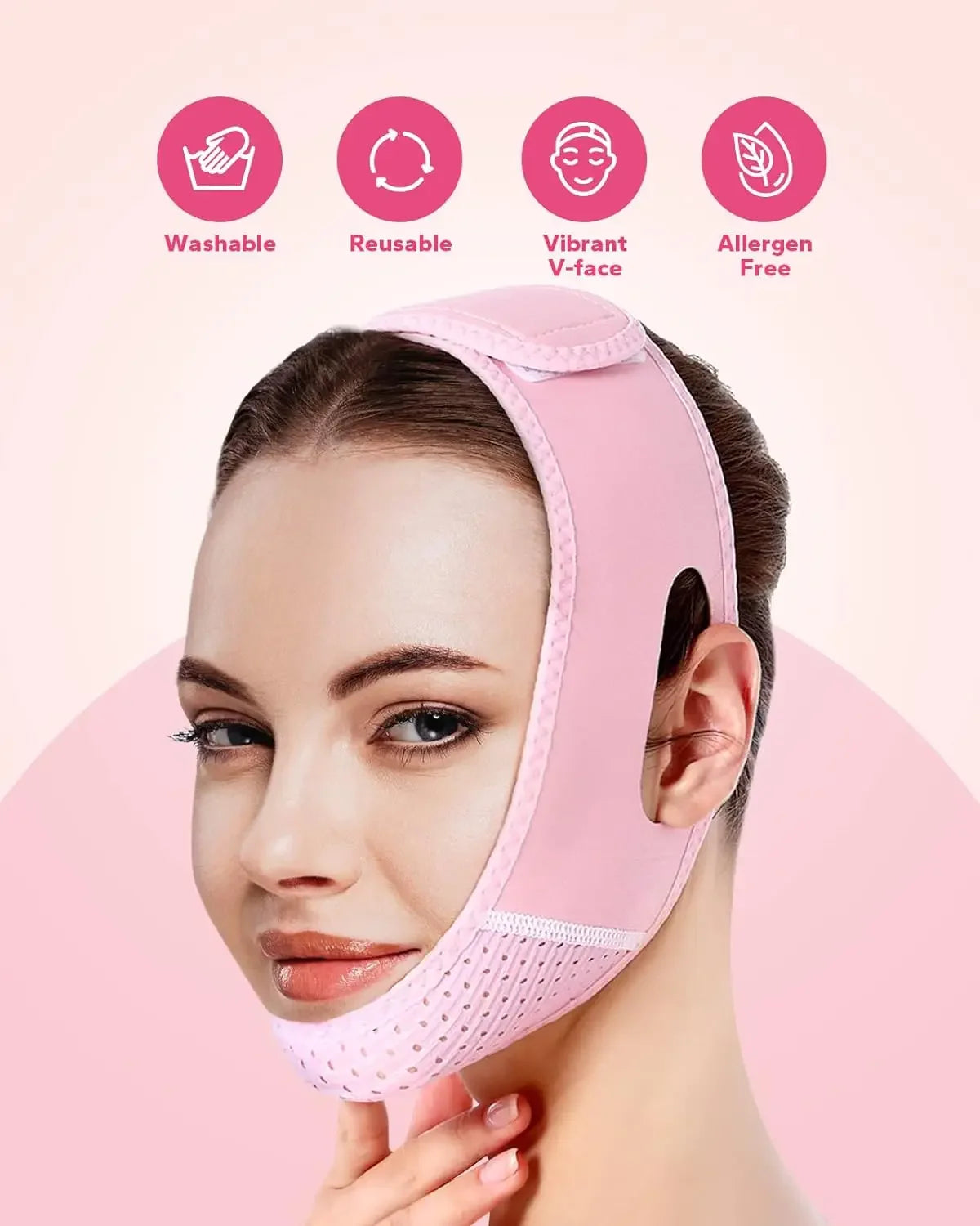 Comfortable V Shaped Facial Support Strap For Skin Care
