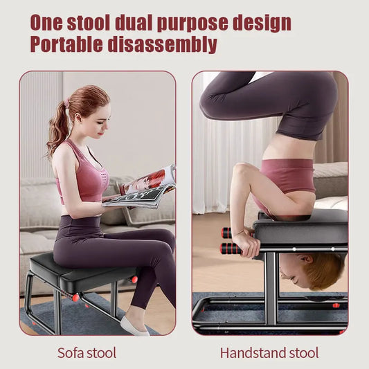 KBQ Inverted Stool Yoga Headrest Bench With Double Armrest