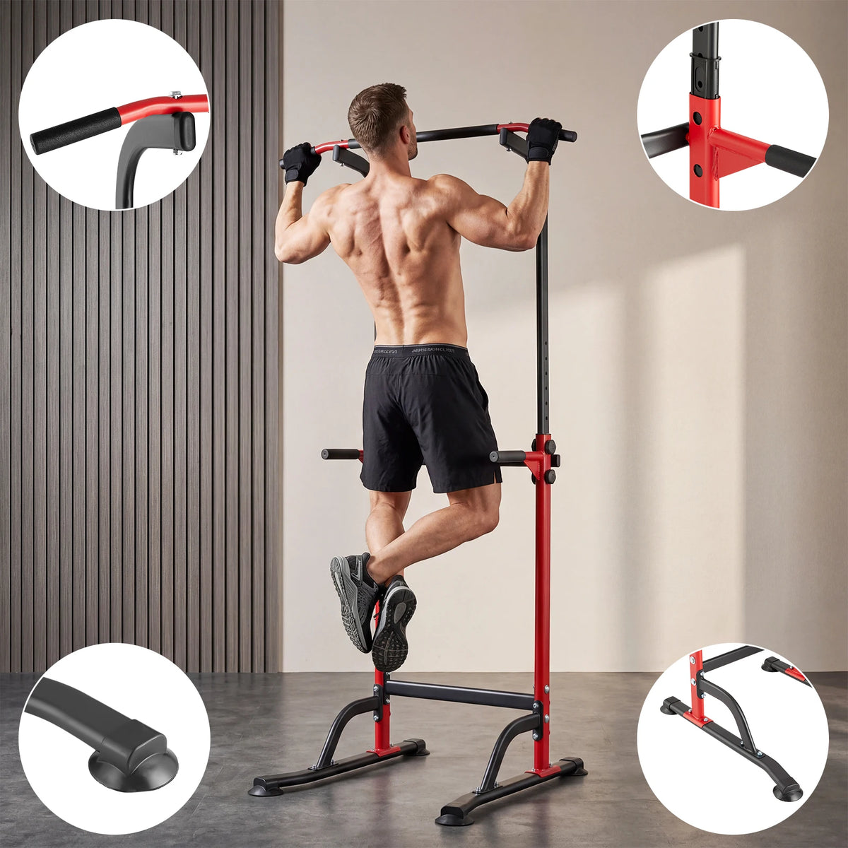 Adjustable Heavy Duty Power Tower For Pull Up And Dip Workout