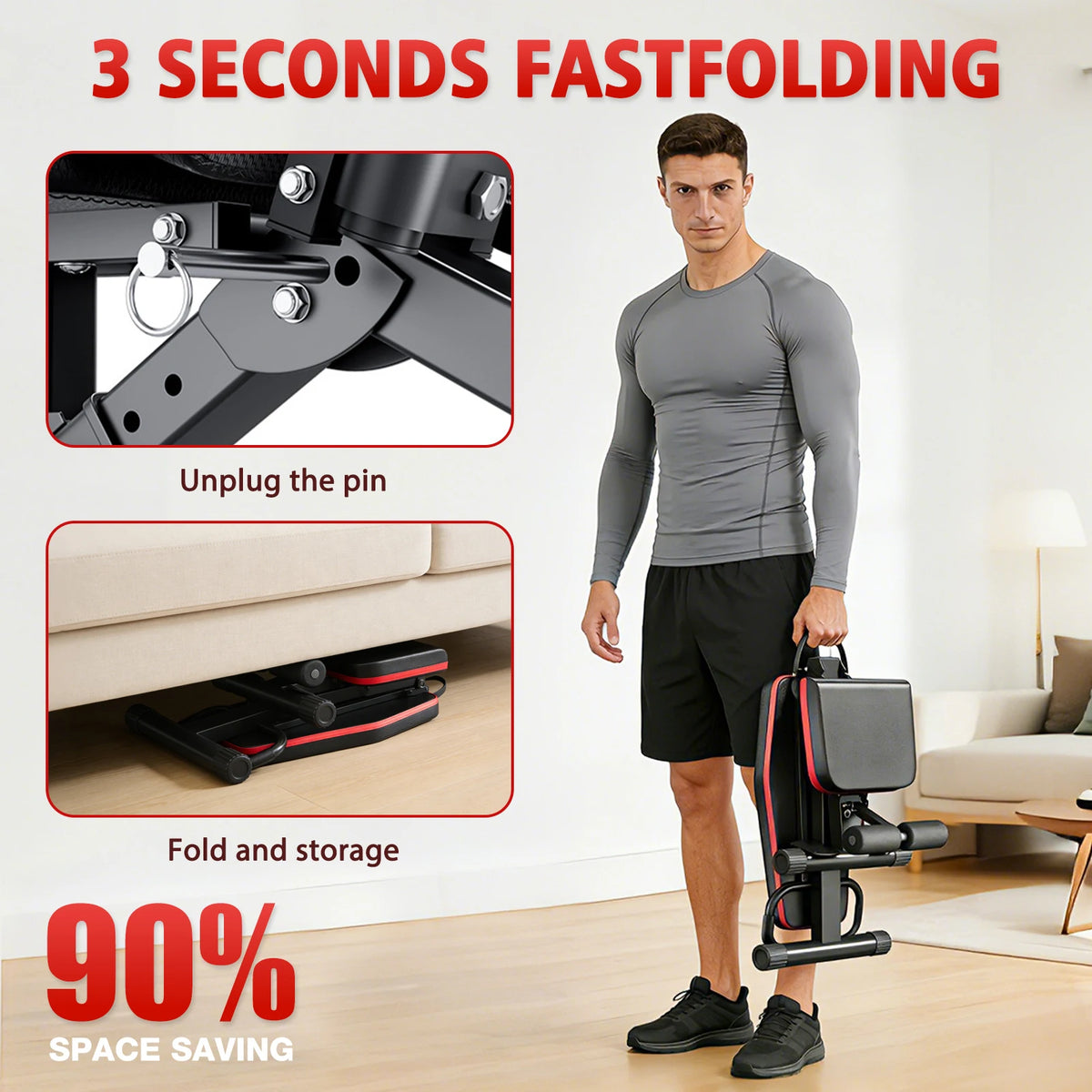 Multi Functional Foldable Dumbbell Bench For Full Body Training