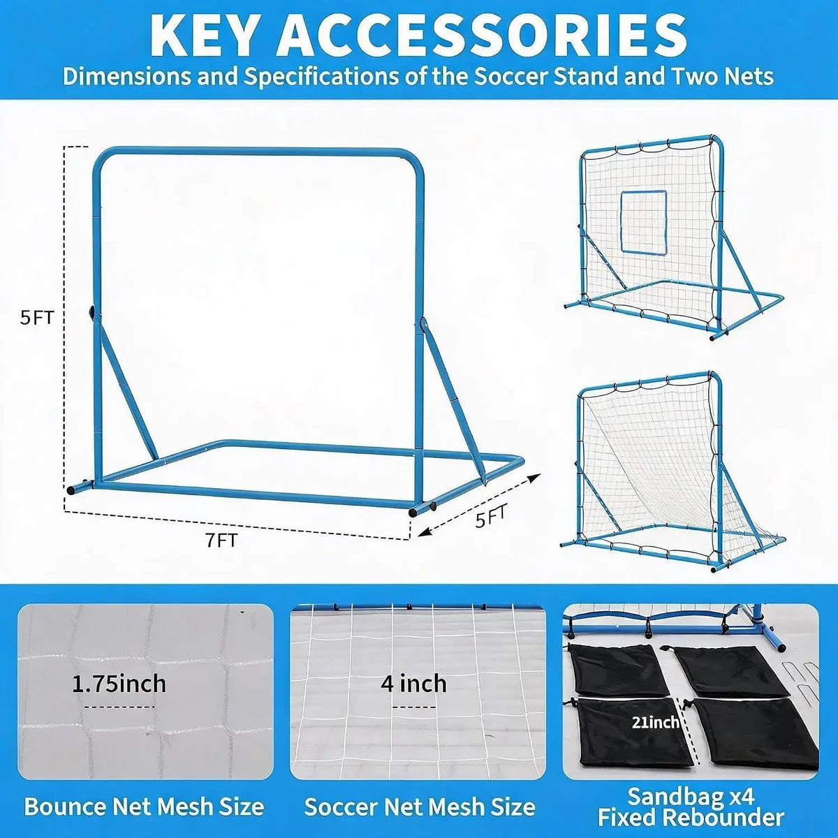 Tacleekii Versatile Pitchback Training Net For Sports Practice