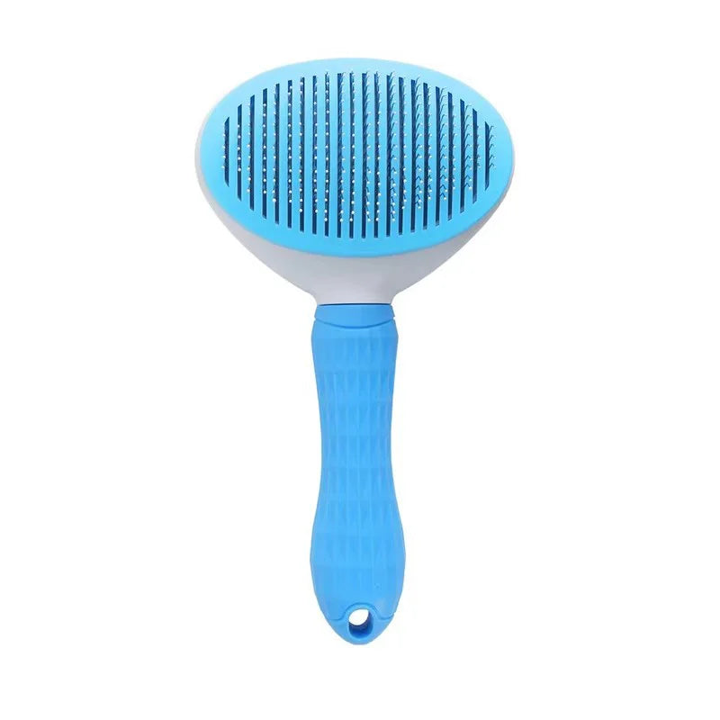 One Button Self Cleaning Slicker Brush Hair Remover For Pets