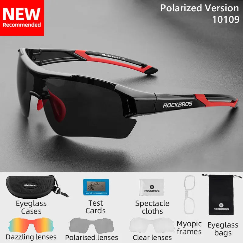 Rockbros Polarized Cycling Sunglasses With UV400 Lens Protection
