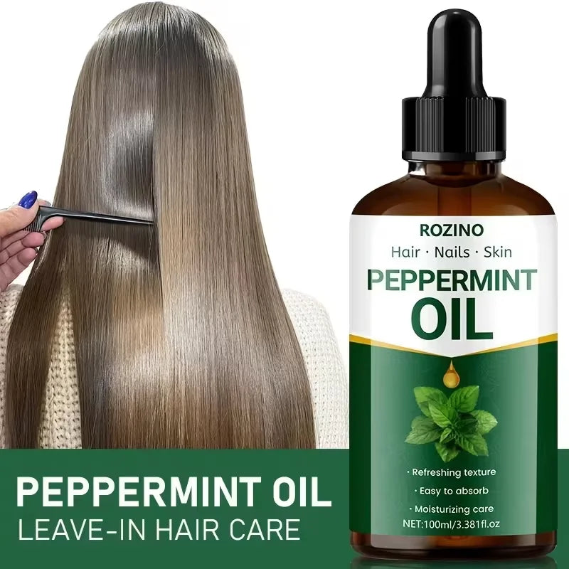 Natural Peppermint Oil For Healthy Hair Nails And Skin Care