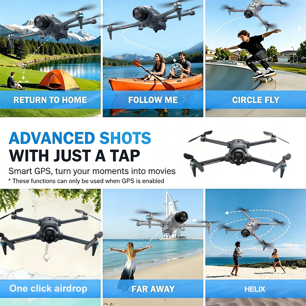 ZNLYRION GPS Foldable Drone With Adjustable Camera And Obstacle Avoidance