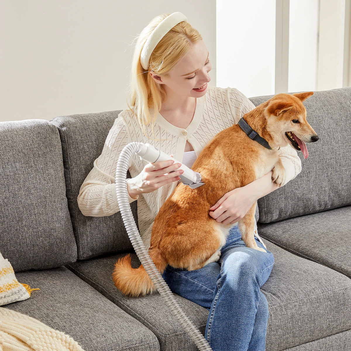 Professional Pet Grooming Vacuum Kit And Cordless Rechargeable Clippers