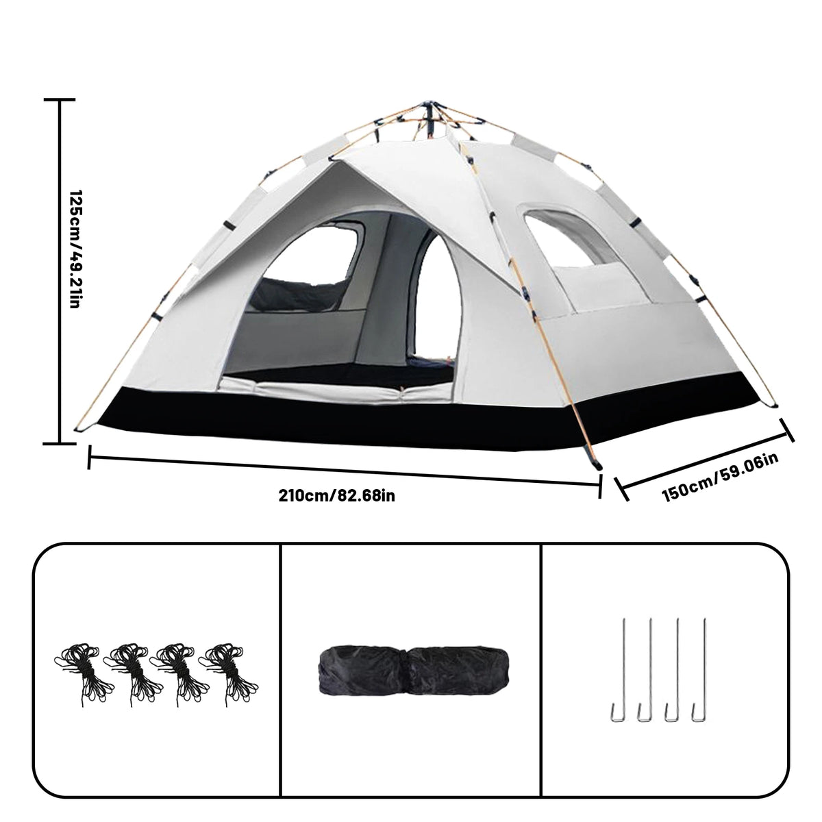 Pakicetus Quick Setup Auto Tent Family Outdoor Sunshade Canopy