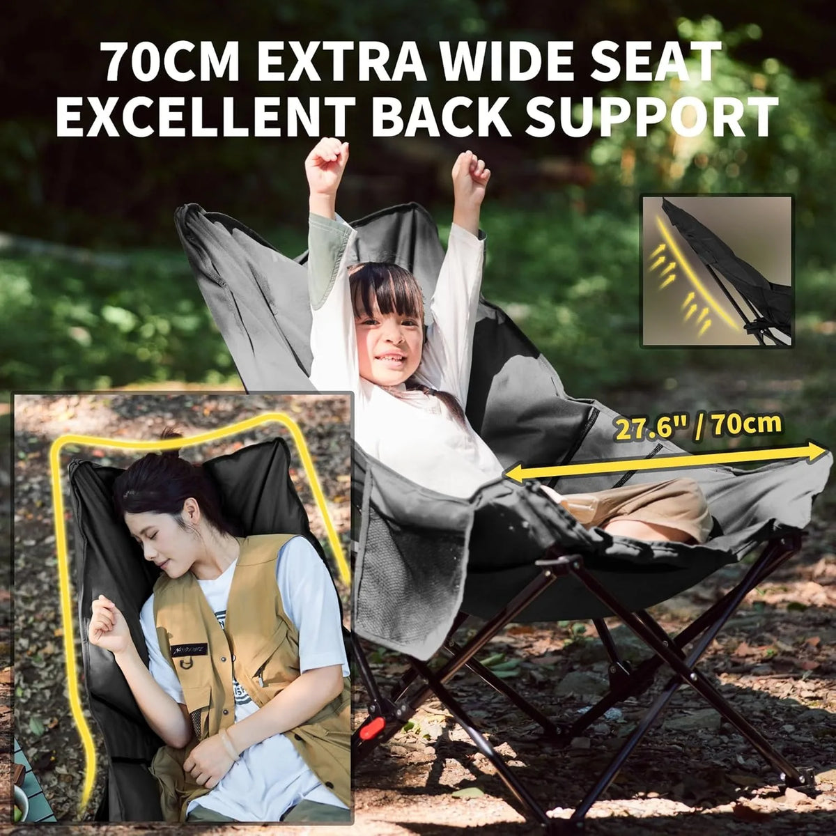 Naturehike Adjustable Outdoor Folding Camping Moon Chair Portable
