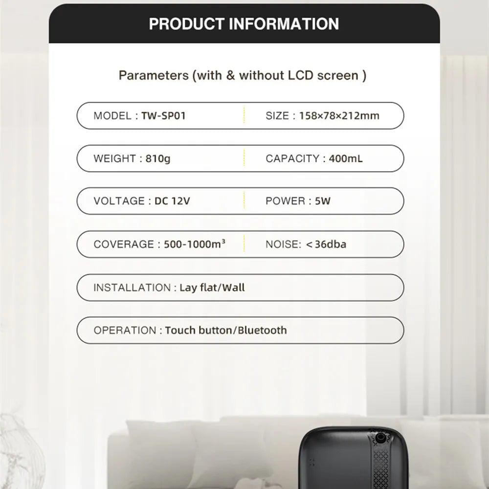 Namste Waterless Aroma Diffuser With Bluetooth App Control