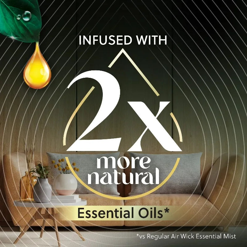 Essential Mist Scented Oil Diffuser Starter Kit White Sage Mahogany