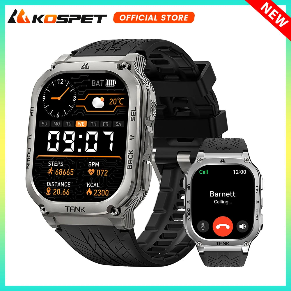 KOSPET TANK M3 Smartwatch With Fitness Tracking And Bluetooth
