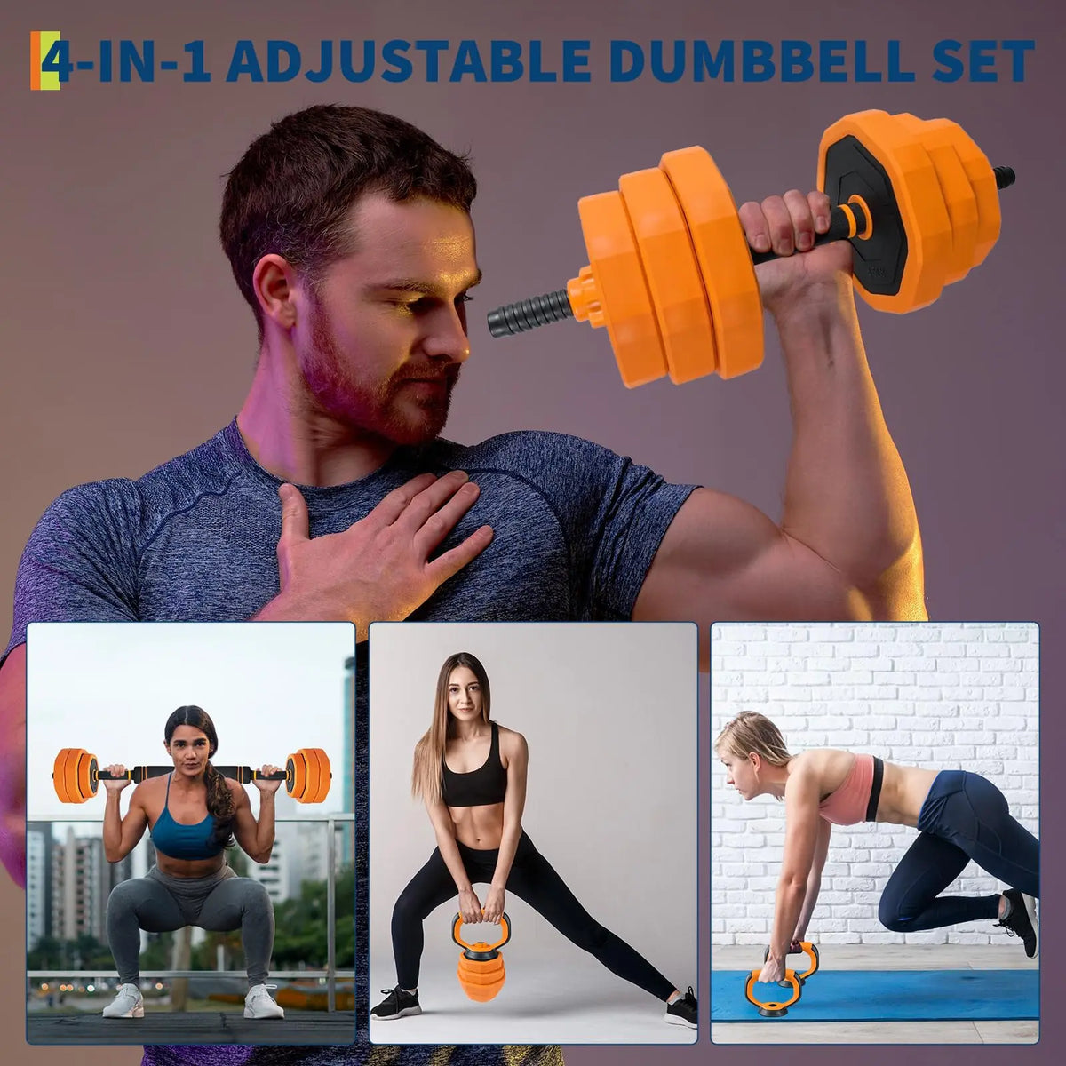 Multifunctional Adjustable Dumbbell Set For Home Gym Weight Training