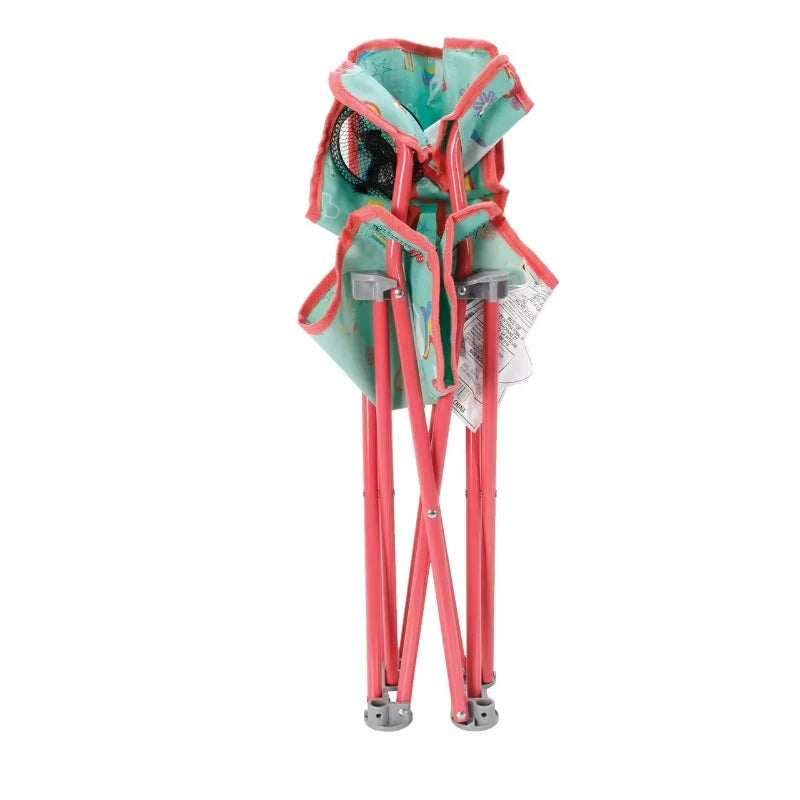 Kids Folding Camp Chair With Sturdy Steel Frame And Safety Lock