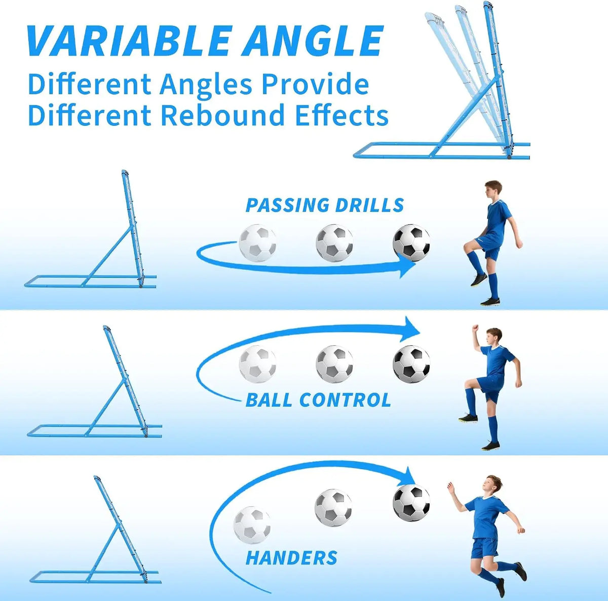 Tacleekii Versatile Pitchback Training Net For Sports Practice