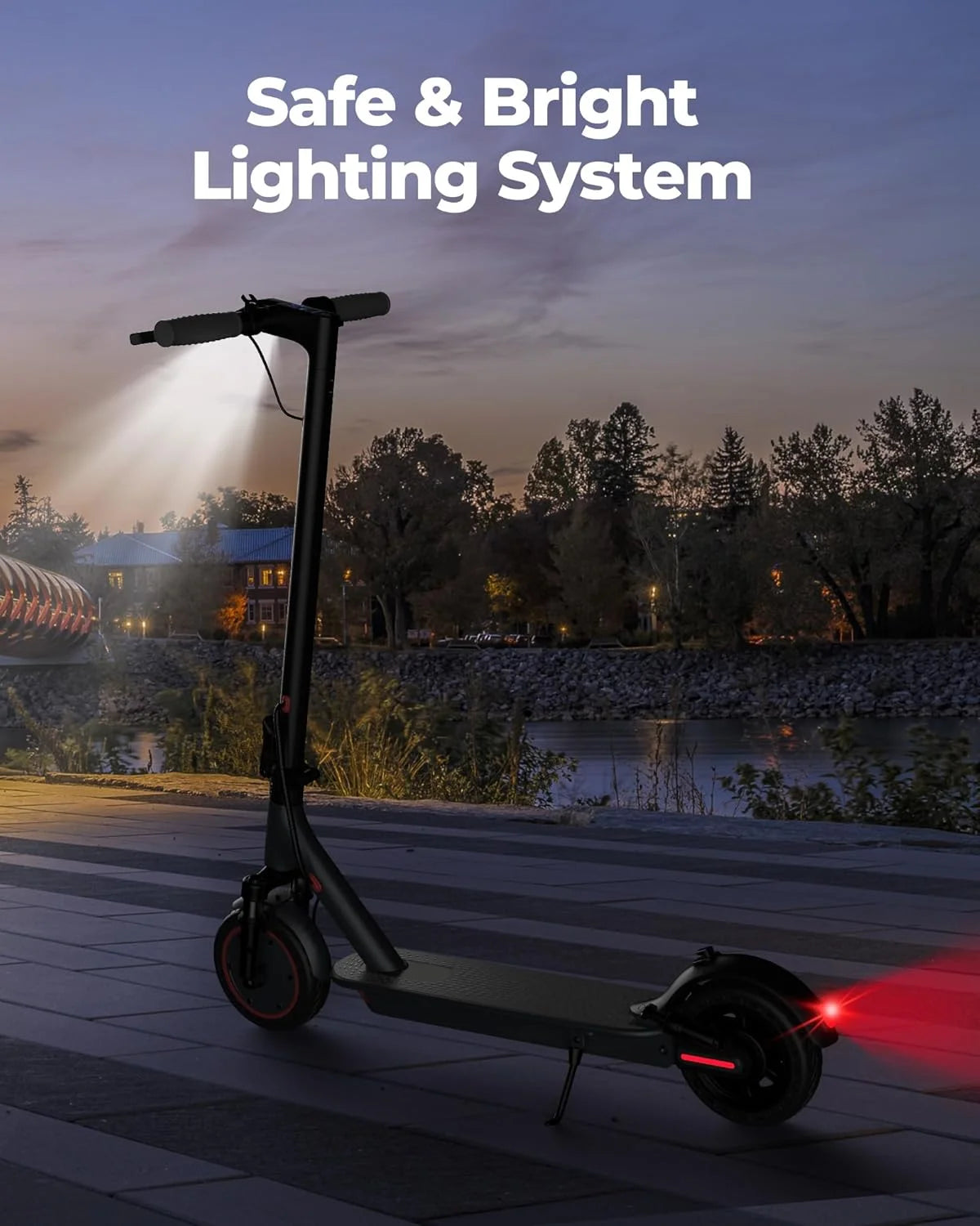 AOVOPRO Electric Scooter With Smart App And Shock Absorption