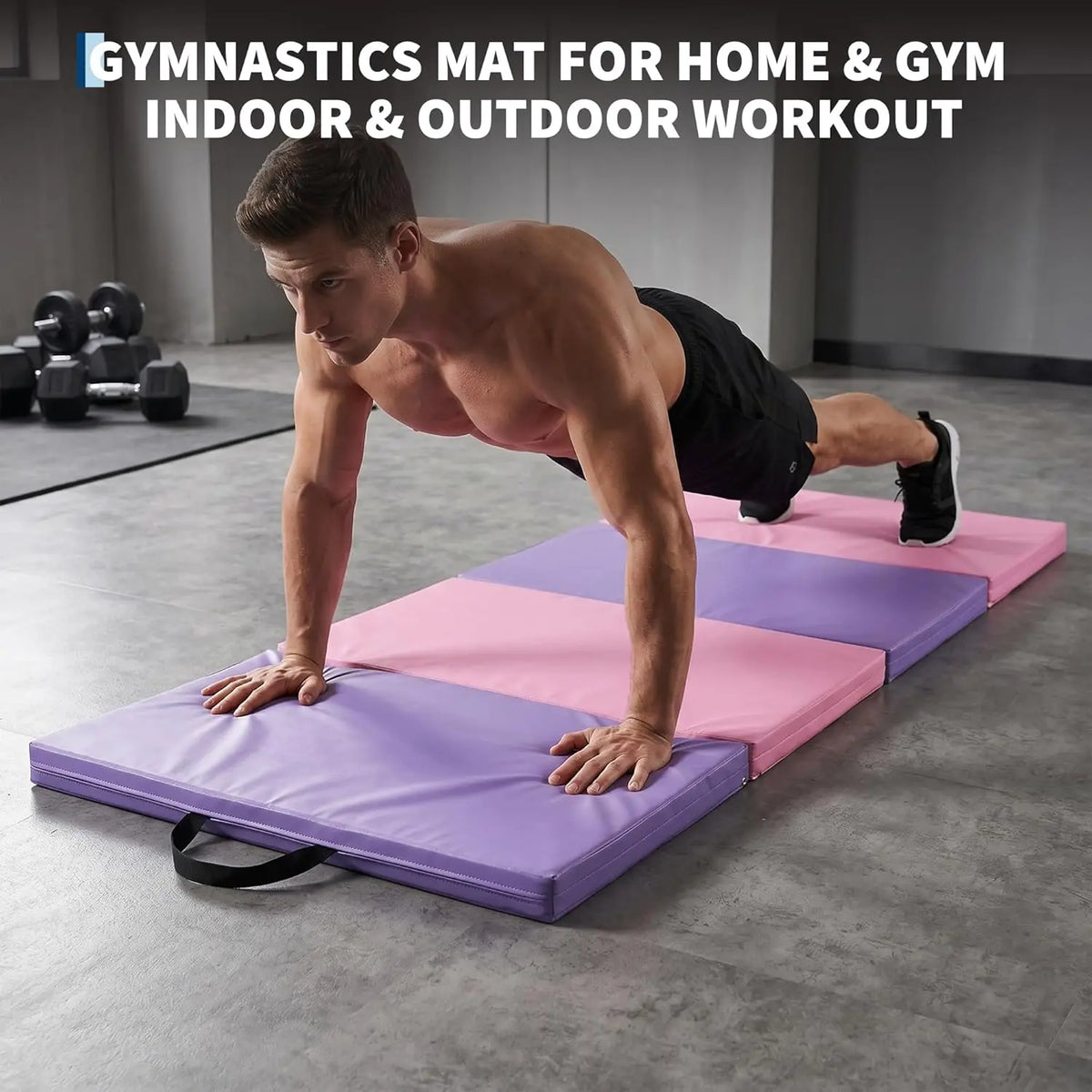 HiMISS Portable Four Fold Gymnastics Mat For Home Training
