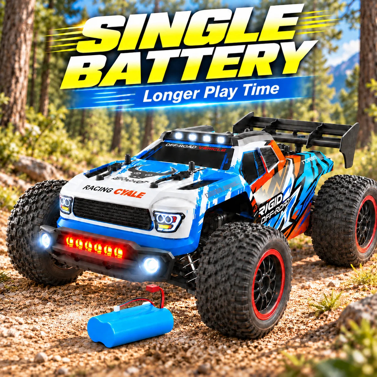 Znlyrion High Speed Brushless RC Truck With LED Headlights