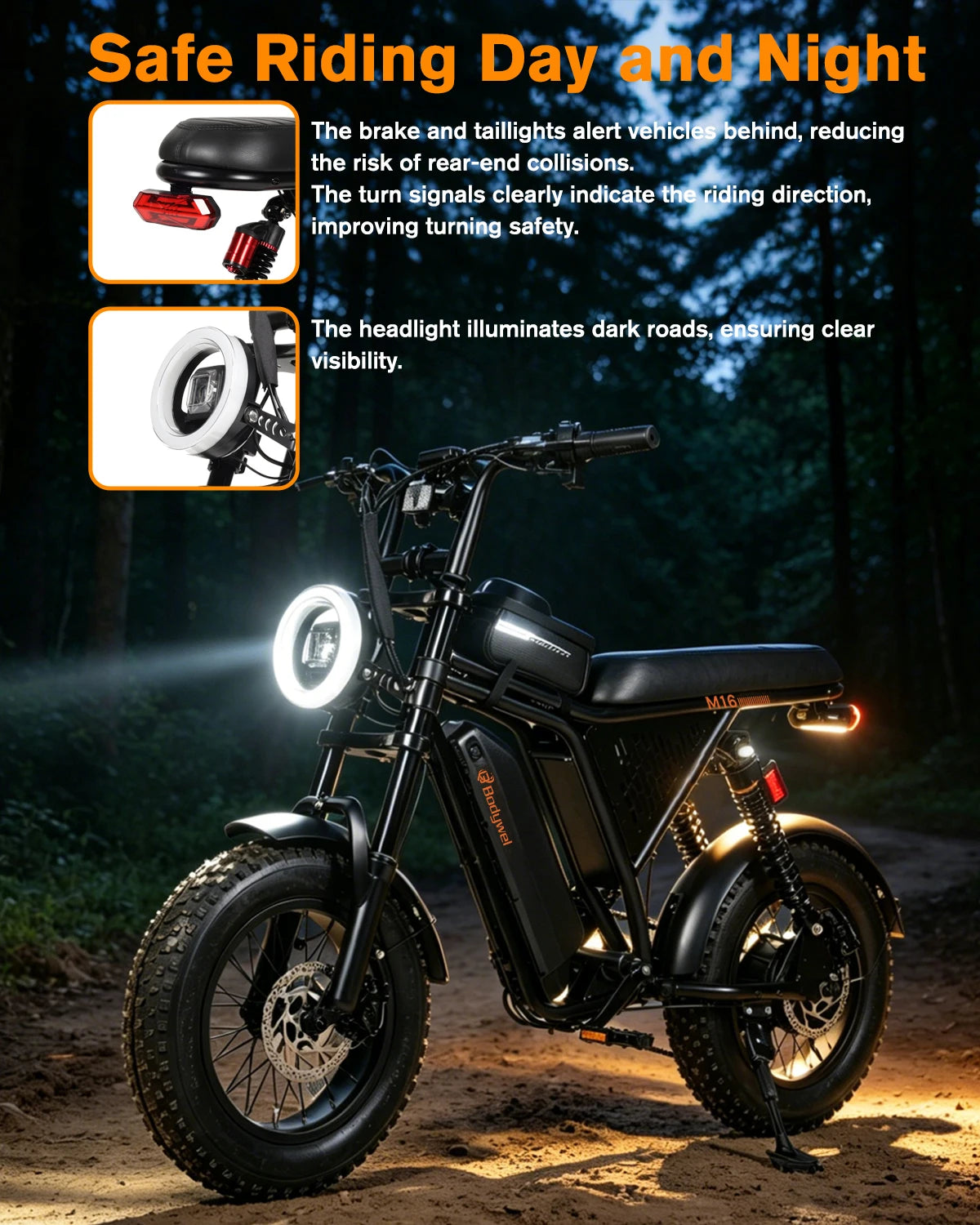 Bodywel 48V Fat Tire Electric Bike For Adults All Terrain