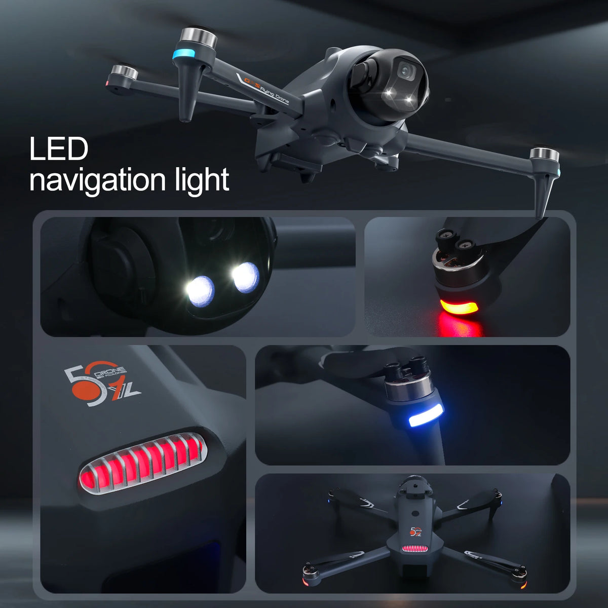 ZNLYRION GPS Foldable Drone With Adjustable Camera And Obstacle Avoidance