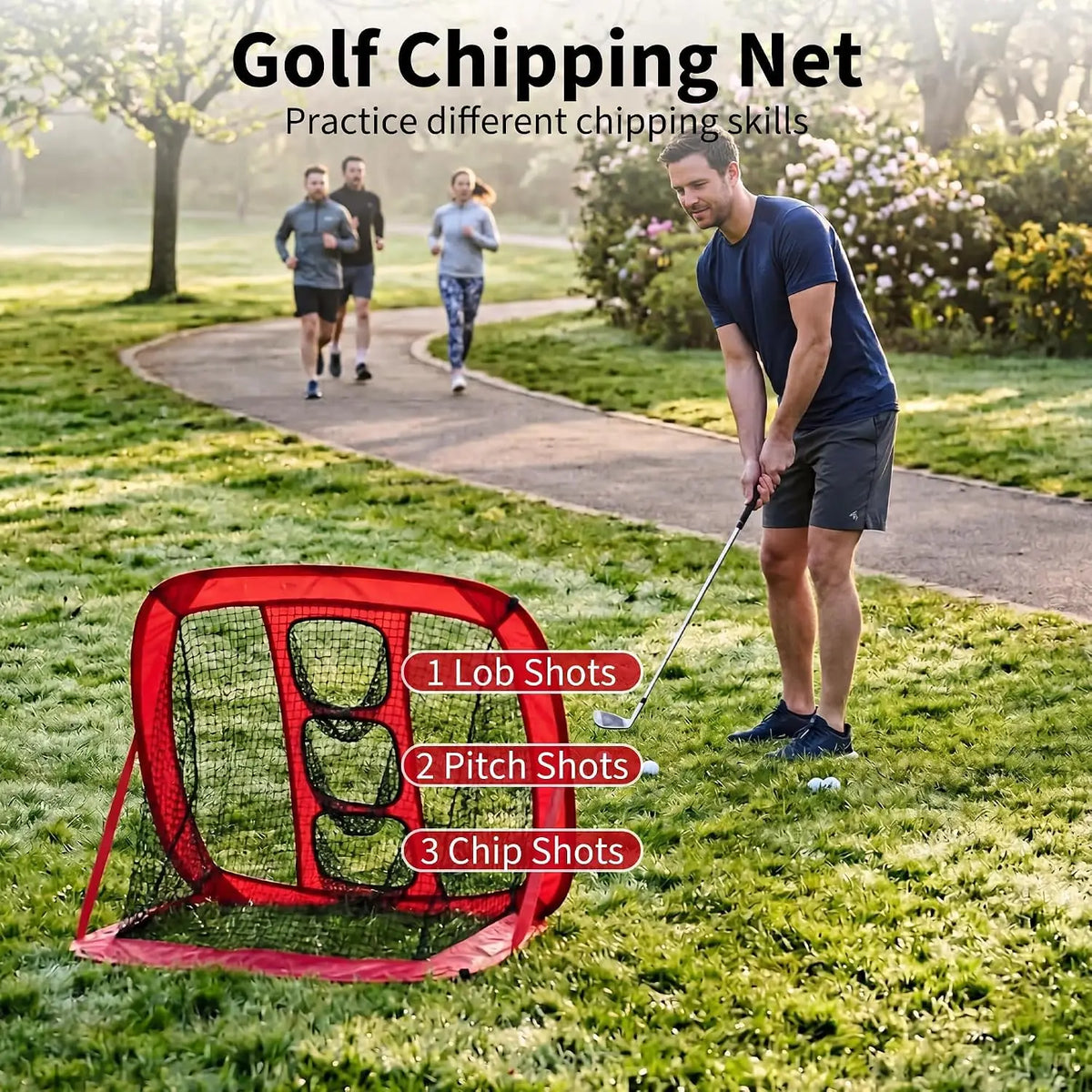 Tackleekii Foldable Golf Practice Net With Carry Bag