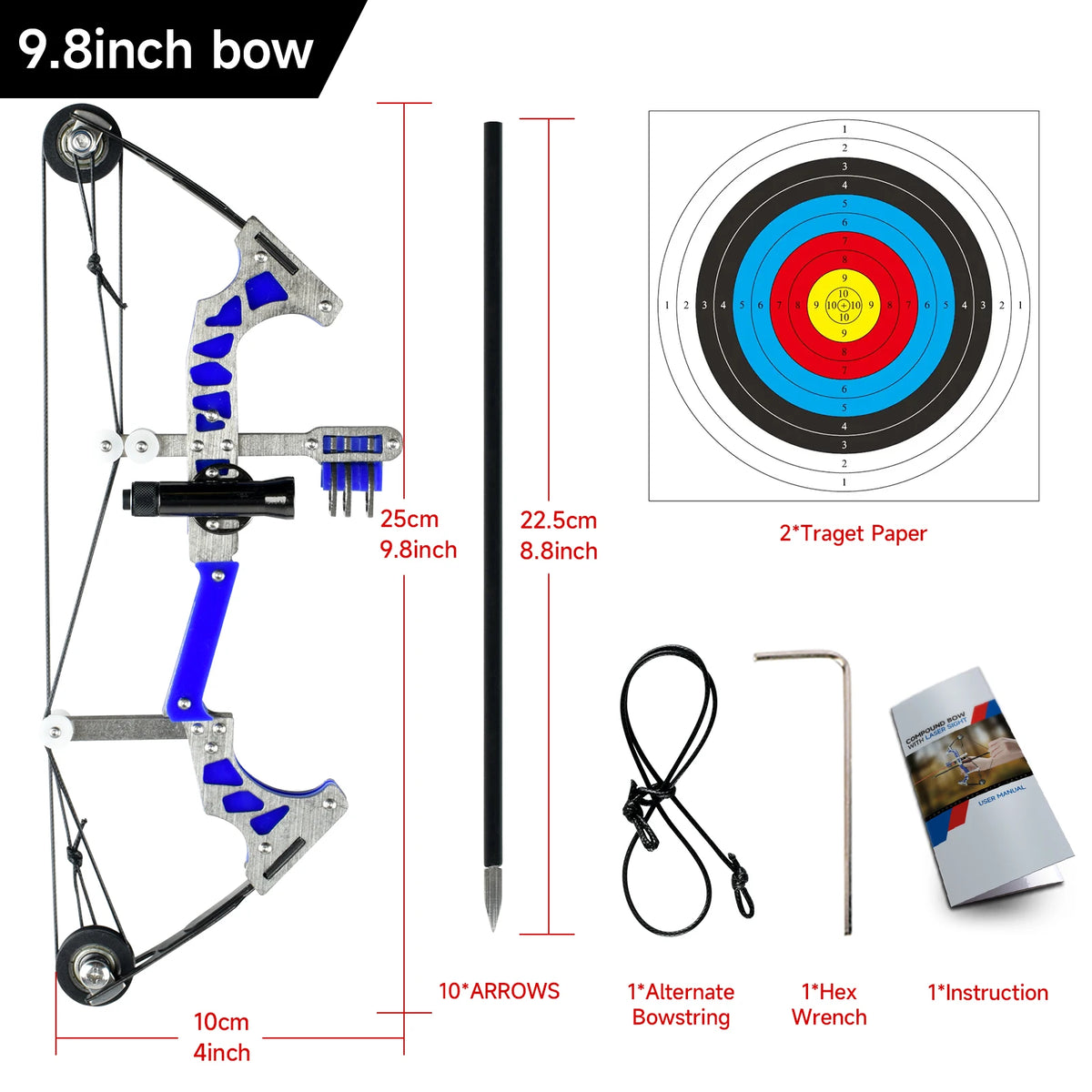 Metal Compound Bow Set For Archery Practice And Outdoor Gifts