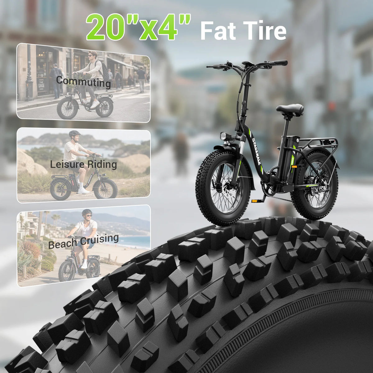 Eilleo Spacewalk Foldable Electric Bicycle With Removable Battery
