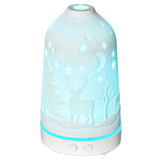 HOMCOM Ultrasonic Aromatherapy Diffuser With Ceramic Cover