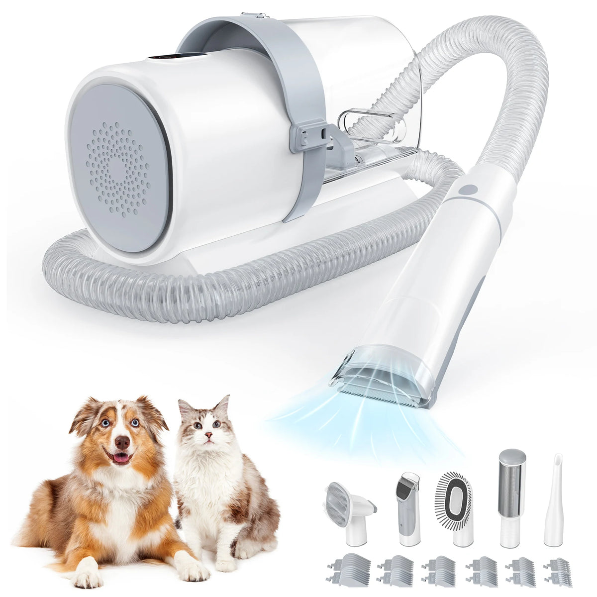Professional Pet Grooming Vacuum Kit And Cordless Rechargeable Clippers