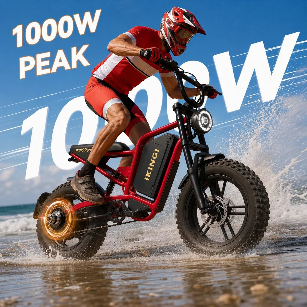 Ikingi S6Pro 1000W Peak Electric All Terrain Bicycle With Suspension