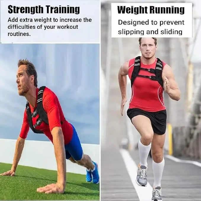 Unisex Adjustable Weighted Vest For Gym Workout Training Strength